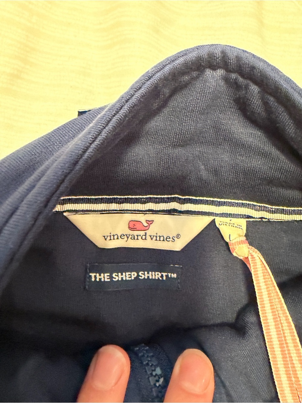 Vineyard Vines Women’s Shep Shirt Navy & Red Striped Quarter-Zip Sweatshirt NWT - Picture 3 of 8